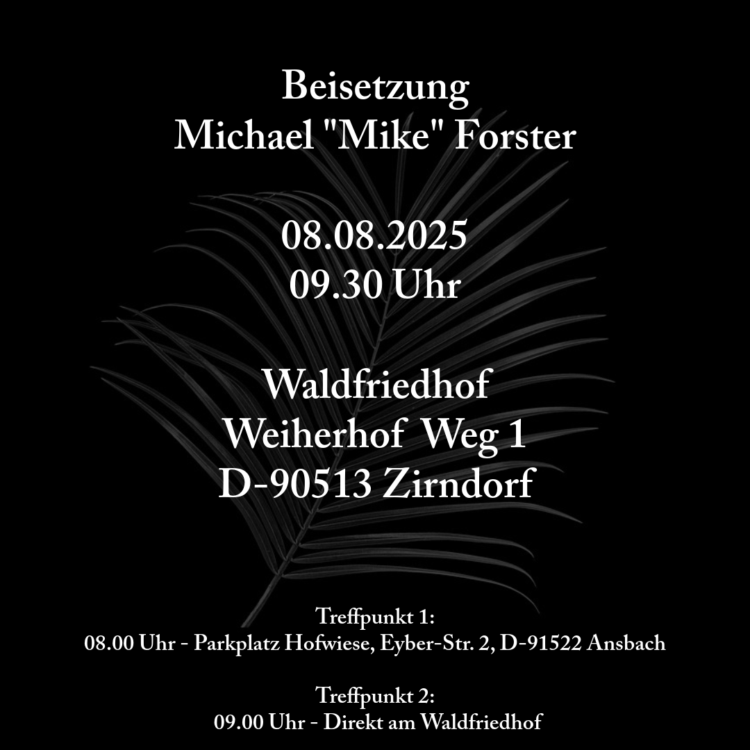 Beisetzung Michael "Mike" Forster